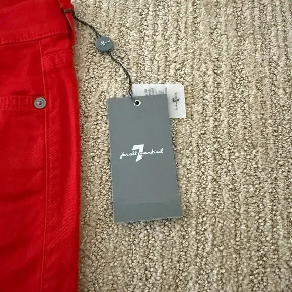 7 for All Mankind Red Women's Skinny Jeans - Picture 5 of 8